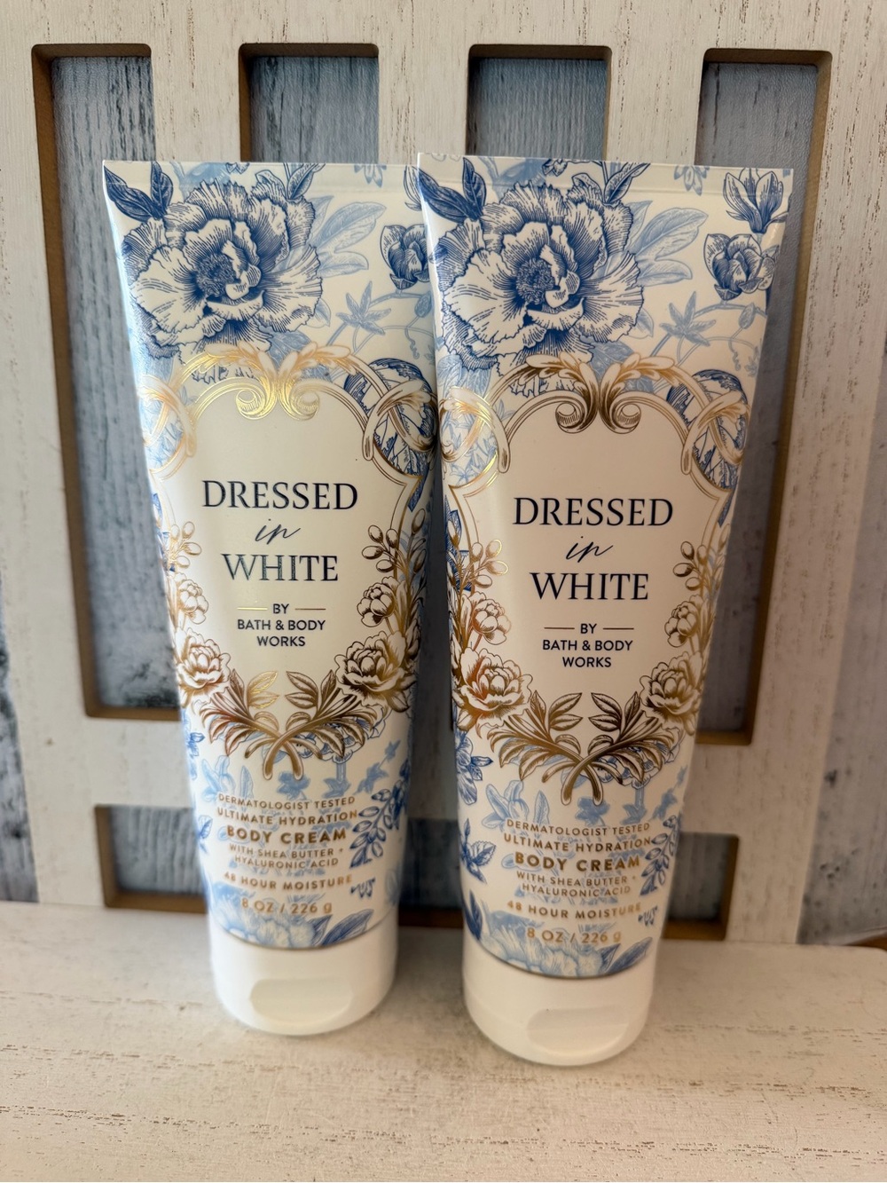Bath & Body Works DRESSED IN WHITE Ultimate Hydration Body Cream Set x2 New